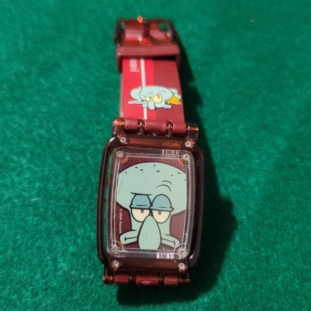 Vtg 2004 Spongebob SquarePants Squidward Burger King Watch